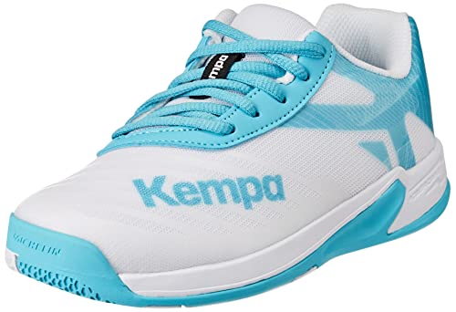 Kempa Wing 2.0 JUNIOR Handball Shoe, weiß/Aqua, 29 EU von Kempa