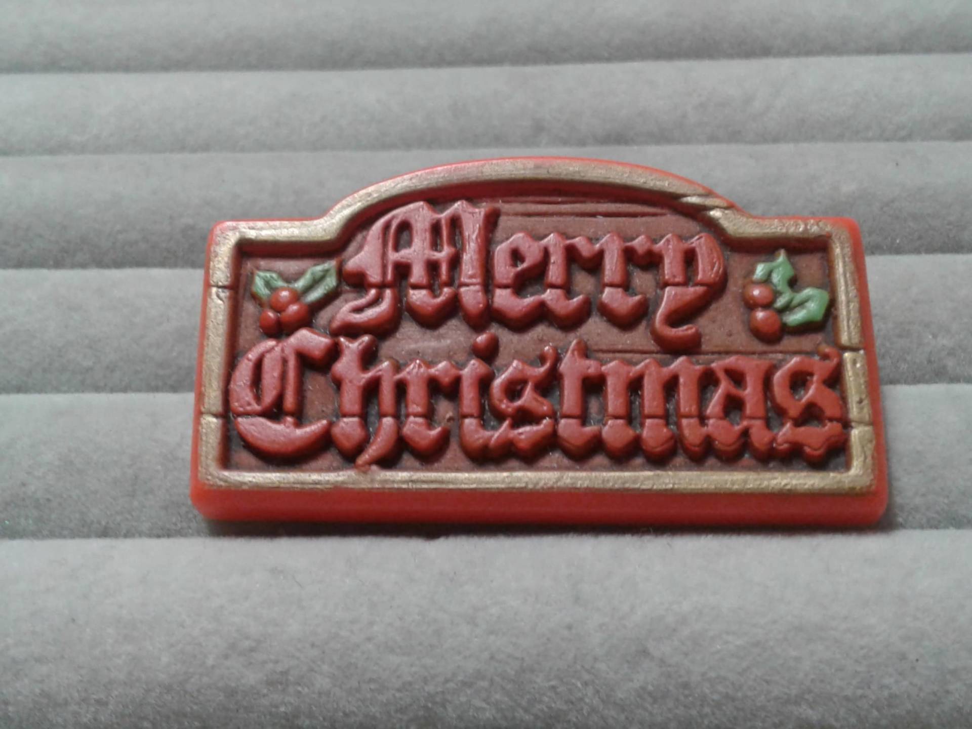 Hallmark Merry Christmas Anstecknadel, Signiert von KenPaulsTreasures