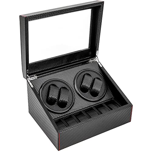 KenSyuInt 4+6 Uhrenbeweger Automatisch Beweger Uhrendreher Kaste Uhrenboxen Leise Uhrenkasten Watch Winder Display Automatikuhren mit Klare Fenster und Abnehmbare Kissen KenSyuInt 4+6 Uhrenbeweger Automatisch Beweger Uhrendreher Kaste Uhrenboxen Leise Uhrenkasten Watch Winder Display Automatikuhren mit Klare Fenster und Abnehmbare Kissen von KenSyuInt