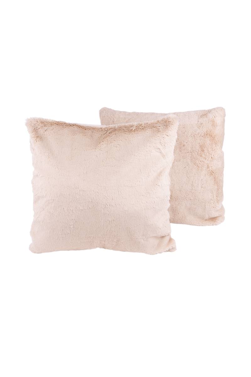 Kenda Sand Fellkissen "Dekokissen Aimee 625 2er-Set", Kissen inkl. Füllung mit flauschigem Stoffbezug von Kenda Sand