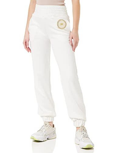 KENDALL & KYLIE Damen K&K W Art Patch Classic Sweatpants KKW3711701 Jogginghose, Off-White, L von Kendall + Kylie