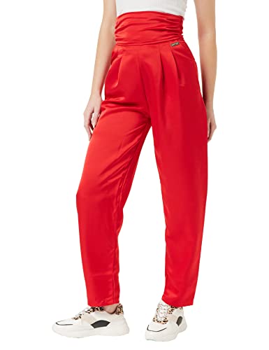KENDALL & KYLIE Damen K&K W HIGH Rise Satin Loose Pants KKW3712005 Hose, Bloody RED, L von Kendall + Kylie