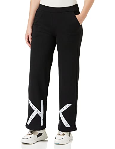 KENDALL & KYLIE Damen K&K W Straight FIT Logo Sweatpants KKW3711715 Jogginghose, Black, M von Kendall + Kylie