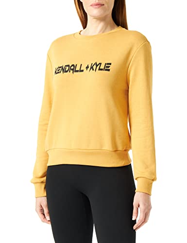 KENDALL & KYLIE Damen K&k W Goth Logo Classic College Kkw3711617 Sweatshirt, Honeycomb, L von Kendall + Kylie