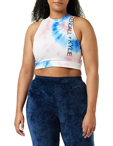 KENDALL & KYLIE Damen K&k W Vertical Logo Tank Top Kkw3611646 Unterhemd, Splash Dye, X-Large von Kendall + Kylie