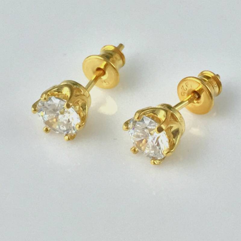 Swarovski Kristall Ohrstecker 24K Vergoldetes Sterling Silber von KendalldelaVerne