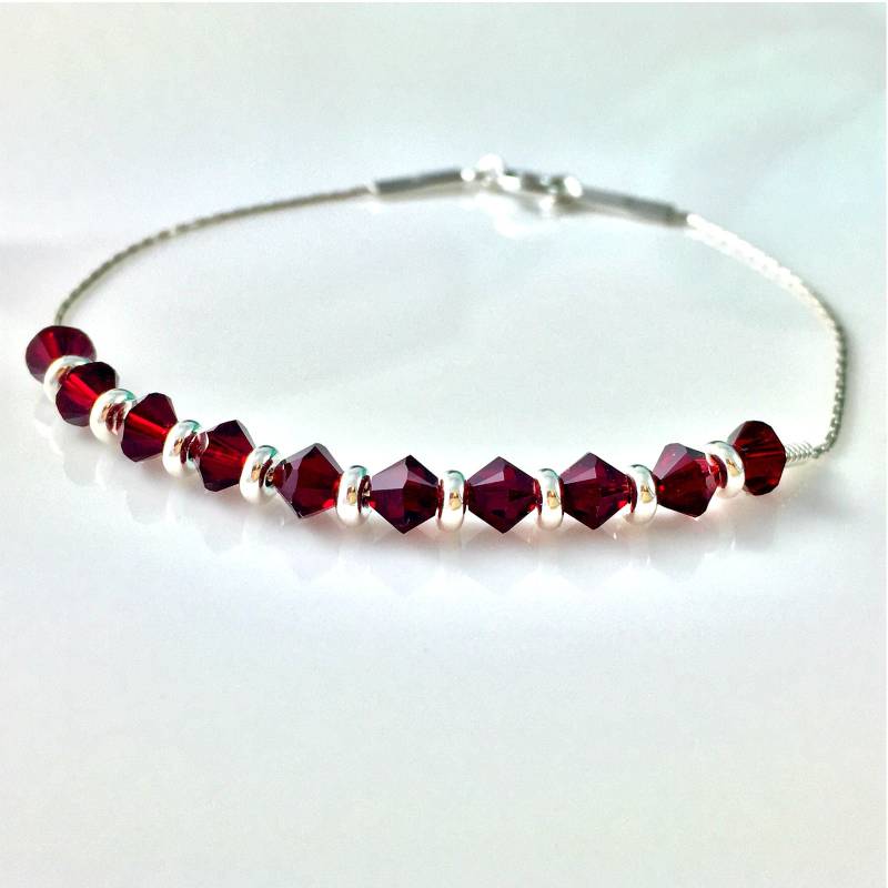 sterling Silber Swarovski Kristall Geburtsstein Armband - Januar von KendalldelaVerne