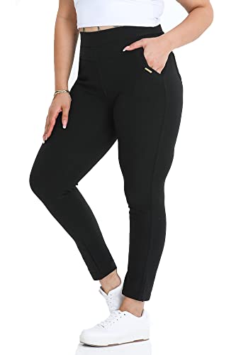 Damen Hosen elegant Stoffhose Damen elegant Hose Damen elegant Anzughose Damen Damenhose mit Gummizug stretch hose damen schwarze hose damen elegant schlupfhose damen schwarz Schwarz 3XL von Kendindza Collection