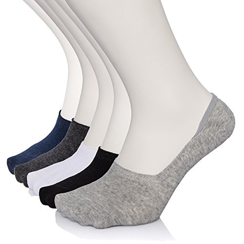 Kendindza 12 er | 6 e Paar Herren Füßlinge Slipper-Socken Unsichtbar Rutschfest mir Silikon (43-46, 6er Pack Mix) von Kendindza Collection