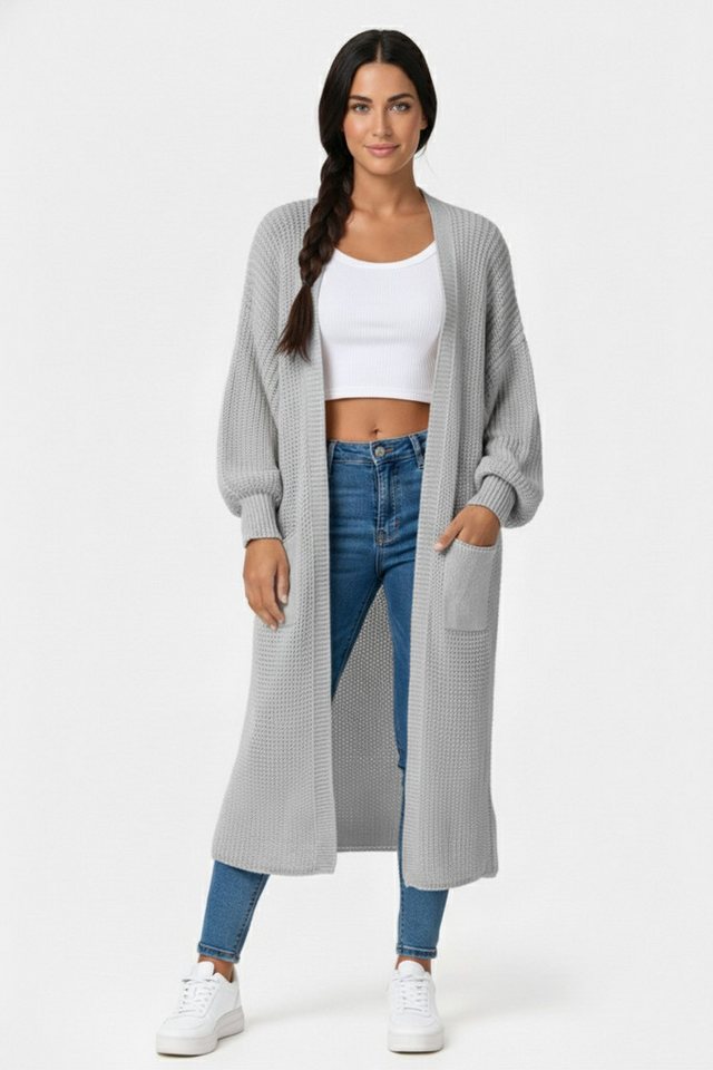 Kendindza Collection Cardigan Cardigan Damen lang Oversize Strickjacke Damen Lang aus Grobstrick Longstrickjacke Made In Italy - One Size 34-42 Kendindza Collection Cardigan Cardigan Damen lang Oversize Strickjacke Damen Lang aus Grobstrick Longstrickjacke Made In Italy - One Size 34-42 von Kendindza Collection