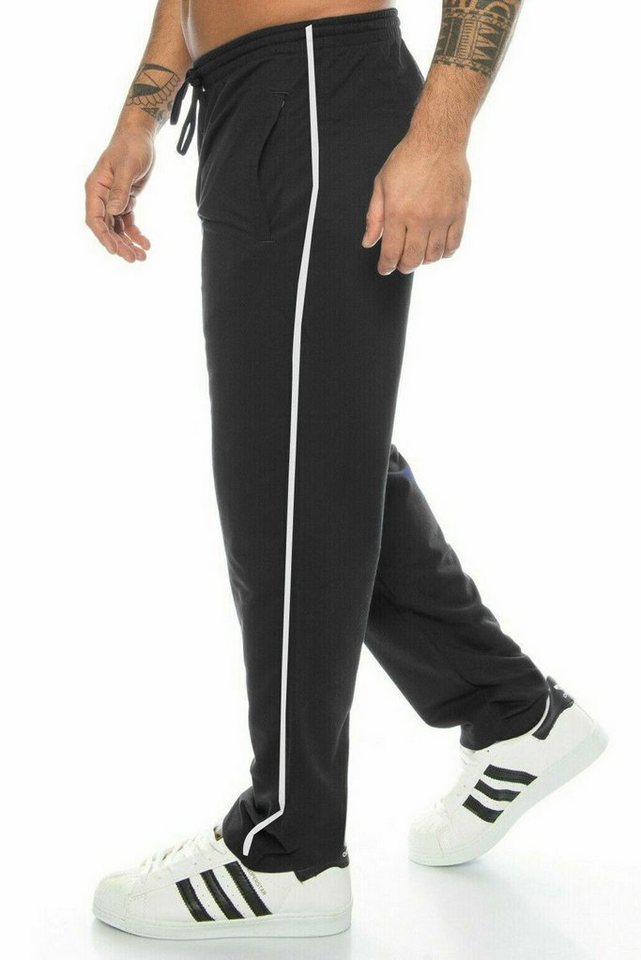 Kendindza Collection Jogginghose Thermo Fleece Sporthose Winter Jogginghose Baumwolle Trainingshose Sport Jogger mit Streifen, leicht gefüttert Warm von Kendindza Collection