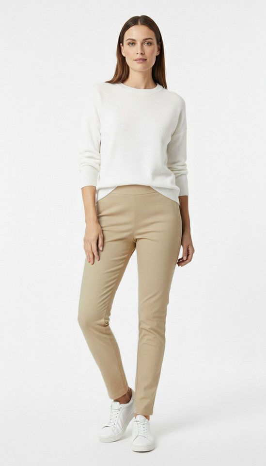 Kendindza Collection Stretch-Hose Bequeme Stoffhose elegant Slim Fit Gummibund flexiblem Rückenteil MADE IN ITALY - Weiches Material - Schlupfhose von Kendindza Collection