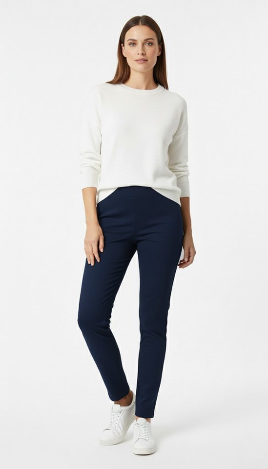 Kendindza Collection Stretch-Hose Bequeme Stoffhose elegant Slim Fit Gummibund flexiblem Rückenteil MADE IN ITALY - Weiches Material - Schlupfhose von Kendindza Collection