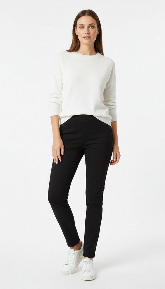 Kendindza Collection Stretch-Hose Bequeme Stoffhose elegant Slim Fit Gummibund flexiblem Rückenteil MADE IN ITALY - Weiches Material - Schlupfhose von Kendindza Collection