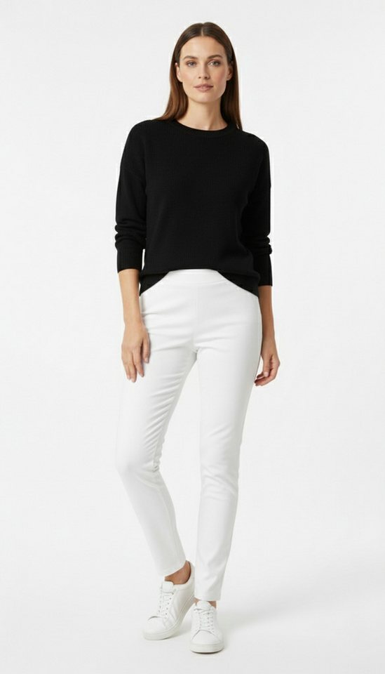 Kendindza Collection Stretch-Hose Bequeme Stoffhose elegant Slim Fit Gummibund flexiblem Rückenteil MADE IN ITALY - Weiches Material - Schlupfhose von Kendindza Collection