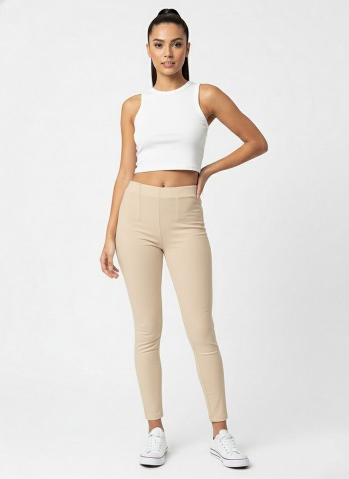 Kendindza Collection Stretch-Hose Skinny Damen Jegging Stretch Stoffhose High Waist Damen elegant Weiches Material - Skinny Jeggings elastisch von Kendindza Collection