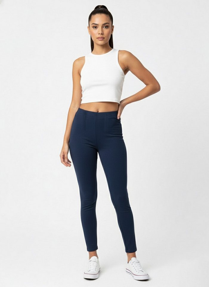 Kendindza Collection Stretch-Hose Skinny Damen Jegging Stretch Stoffhose High Waist Damen elegant Weiches Material - Skinny Jeggings elastisch von Kendindza Collection