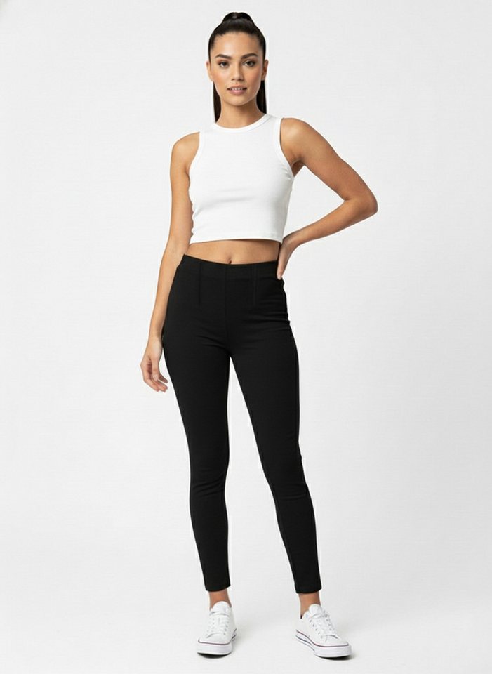 Kendindza Collection Stretch-Hose Skinny Damen Jegging Stretch Stoffhose High Waist Damen elegant Weiches Material - Skinny Jeggings elastisch von Kendindza Collection