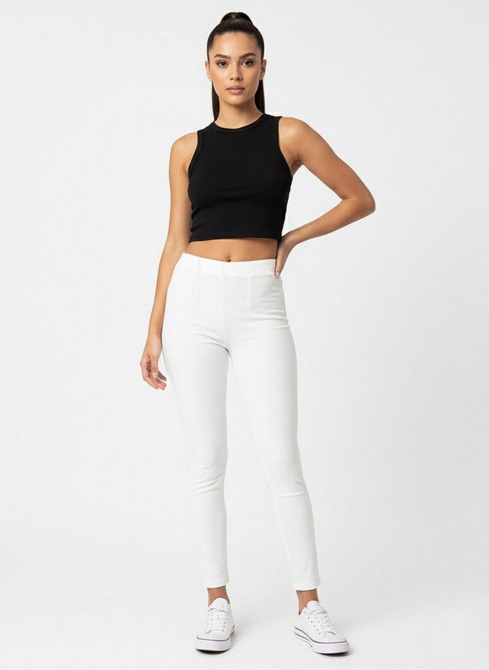 Kendindza Collection Stretch-Hose Skinny Damen Jegging Stretch Stoffhose High Waist Damen elegant Weiches Material - Skinny Jeggings elastisch von Kendindza Collection