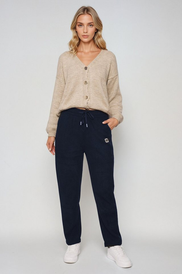 Kendindza Collection Thermohose Damen Winter Cordhose gefüttert warm Innenfleece Winterhose stretch Gummibund Winterhose elagant Schlupfhose von Kendindza Collection