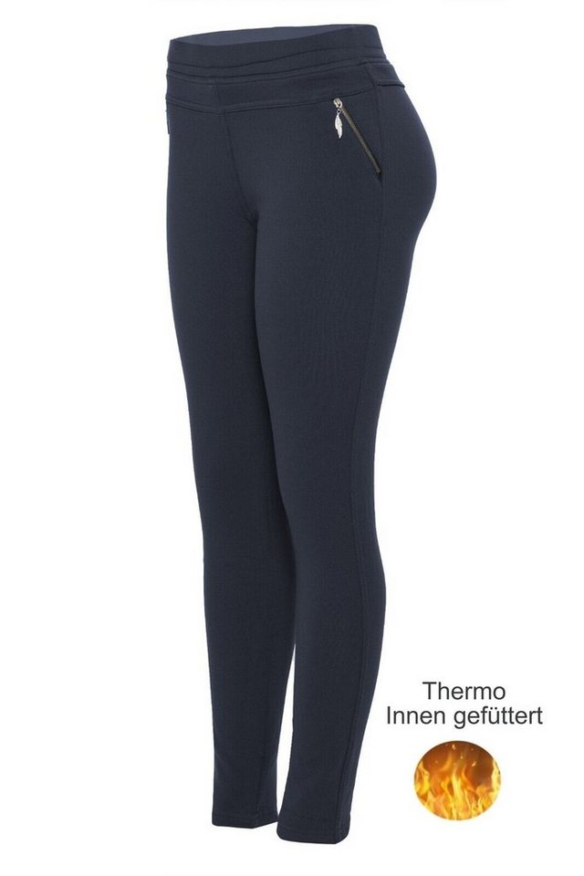 Kendindza Collection Thermoleggings Damen gefüttert Thermo Leggings Innenfleece Winterhose stretch Gummibund von Kendindza Collection