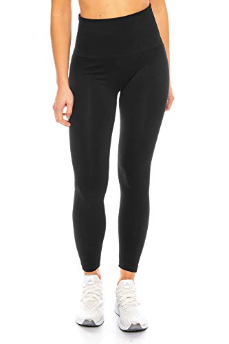 Kendindza Damen Elastisch Stretch Legging Leggings/Hoher Bund High Waist Bauch Weg (M/L, Schwarz) von Kendindza Collection