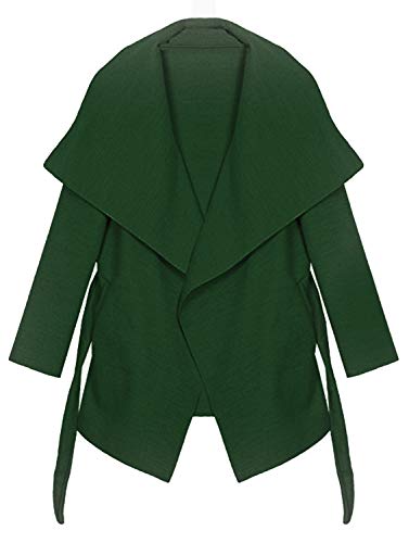 Kendindza Damen Mantel Trenchcoat mit Gürtel OneSize Lang und Kurz (OneSize, Khaki kurz) von Kendindza Collection