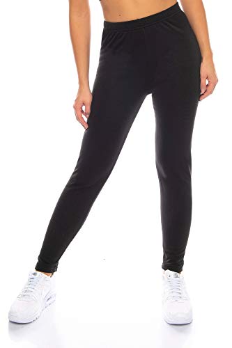 Kendindza Damen Thermo-Leggings gefüttert mit Innen-Fleece Basic Blickdicht (Schwarz, XXL) von Kendindza Collection