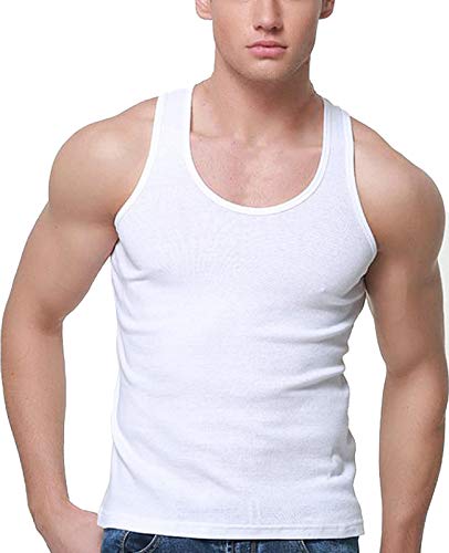 Kendindza Herren 2er / 4er Pack Unterhemd Classic Tank Top Feinripp (L = D 7, 2er Pack Weiß (Classic)) von Kendindza Collection