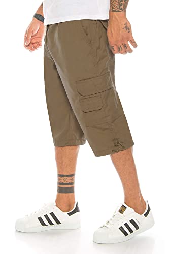 Kendindza Herren Bermuda | 3/4 in Kurze Hose | Gummibund | (Fango, M) von Kendindza Collection