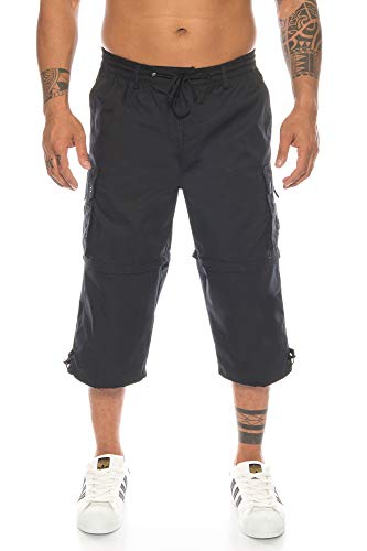 Kendindza Herren Bermuda | abnehmbare Beine Zipp-Off von 3/4 in Kurze Hose (Schwarz | Muster 1, M) von Kendindza Collection