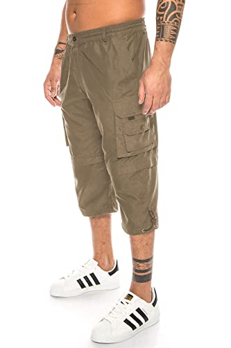 Kendindza Herren Bermuda abnehmbare Beine Zipp-Off von Caprihose 3/4 Knielang in Kurze Sommerhose leicht & Dünn (Braun, M) von Kendindza Collection