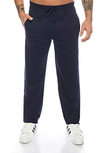 Kendindza Herren Sporthose Jogginghose Trainingshose | Workout Fitness-Hose | Freizeit-Hose mit Hosentasche | Sportlich weites Bein (Blau, XL) von Kendindza Collection