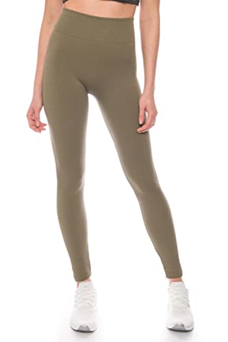 Kendindza Leggings für Damen Damen Sport Leggings Damen Sportleggins Damen lang Leggings Damen High Waist Fitness Leggings Damen High Waist Leggings Damen - (L/XL, Khaki) von Kendindza Collection