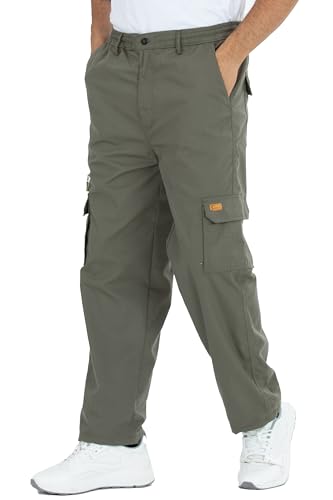 Kendindza Thermo Cargohose Herren Winter Arbeitshose Herren Cargo Hosen Herren gefüttert Wanderhose Herren Cargo Hose Arbeitshosen männer Thermohose Grün M von Kendindza Collection