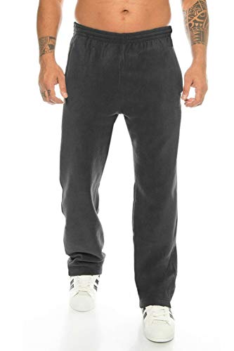Kendindza Thermo Herren Winter- Winterhose Thermische Fleece Jogging Sporthose Jogginghose Trainingshose Freizeit-Hose Sportlich Outdoor gefüttert mit Futter Freizeithose Herrenhose lang (Schwarz, L) von Kendindza Collection