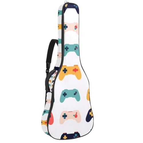 KengjuTesu 43 Zoll Akustikgitarre Softcase mit Rucksackgurt und 2 Taschen Be Kind Schmetterlinge, keine Polsterung, Rucksack, wasserdichtes Oxford-Tuch, Bassgitarre, Gigbag für Konzertgitarre von KengjuTesu