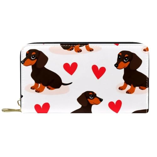 KengjuTesu Damen-Geldbörse mit Reißverschluss und Handy-Clutch, Dackel-Liebe, Reise-Geldbörse, Leder, Clutch, Kartenhalter, Organizer, Handgelenke, Mehrfarbig 4, Einheitsgröße KengjuTesu Damen-Geldbörse mit Reißverschluss und Handy-Clutch, Dackel-Liebe, Reise-Geldbörse, Leder, Clutch, Kartenhalter, Organizer, Handgelenke, Mehrfarbig 4, Einheitsgröße von KengjuTesu