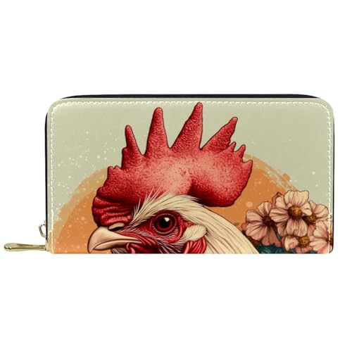 KengjuTesu Damen-Geldbörse mit Reißverschluss und Handy-Clutch, Federspatz, Reise-Geldbörse, Leder, Clutch, Kartenhalter, Organizer, Handgelenke, Mehrfarbig 9, Einheitsgröße von KengjuTesu