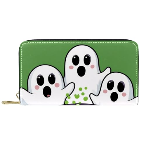 KengjuTesu Damen-Geldbörse mit Reißverschluss und Handy-Clutch, Geistertrank, Reise-Geldbörse, Leder, Clutch, Kartenhalter, Organizer, Handgelenke, Mehrfarbig 1, Einheitsgröße von KengjuTesu