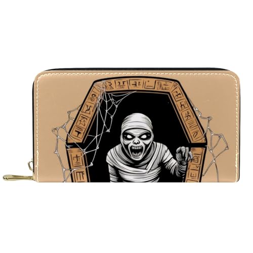 KengjuTesu Damen-Geldbörse mit Reißverschluss und Handy-Clutch, Geistertrank, Reise-Geldbörse, Leder, Clutch, Kartenhalter, Organizer, Handgelenke, Mehrfarbig 3, Einheitsgröße von KengjuTesu