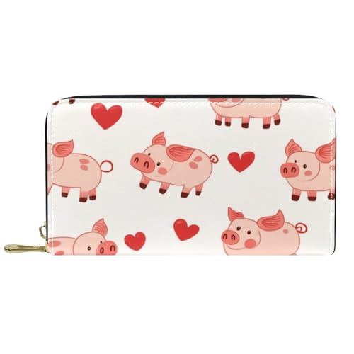 KengjuTesu Damen-Geldbörse mit Reißverschluss und Handy-Clutch, Gentleman-Hahn, Reise-Geldbörse, Leder, Clutch, Kartenhalter, Organizer, Handgelenke, Mehrfarbig 5, Einheitsgröße von KengjuTesu