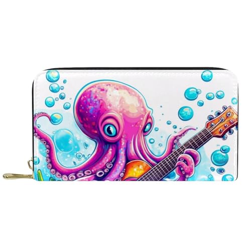 KengjuTesu Damen-Geldbörse mit Reißverschluss und Handy-Clutch, Hai-Motiv, Reise-Geldbörse, Leder, Clutch, Kartenhalter, Organizer, Handgelenke, Mehrfarbig 7, Einheitsgröße von KengjuTesu