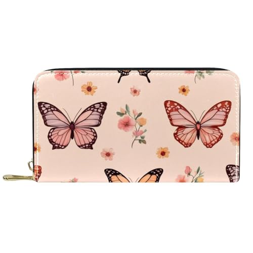 KengjuTesu Damen-Geldbörse mit Reißverschluss und Handy-Clutch, Herzmuster, Reise-Geldbörse, Leder, Clutch, Kartenhalter, Organizer, Handgelenke, Mehrfarbig 4, Einheitsgröße von KengjuTesu