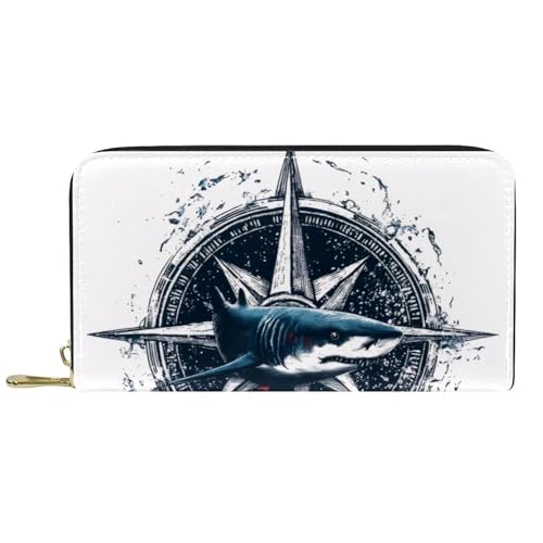 KengjuTesu Damen-Geldbörse mit Reißverschluss und Handy-Clutch, Navigate Shark, Reise-Geldbörse, Leder, Clutch, Kartenhalter, Organizer, Handgelenke, Mehrfarbig 1, Einheitsgröße KengjuTesu Damen-Geldbörse mit Reißverschluss und Handy-Clutch, Navigate Shark, Reise-Geldbörse, Leder, Clutch, Kartenhalter, Organizer, Handgelenke, Mehrfarbig 1, Einheitsgröße von KengjuTesu