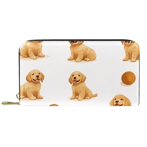 KengjuTesu Damen-Geldbörse mit Reißverschluss und Handy-Clutch, bunte Pudel, Reise-Geldbörse, Leder, Clutch, Kartenhalter, Organizer, Handgelenke, Mehrfarbig 2, Einheitsgröße von KengjuTesu