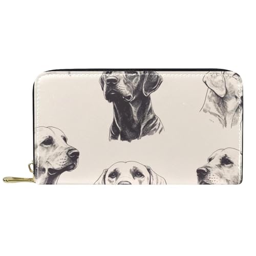 KengjuTesu Damen-Geldbörse mit Reißverschluss und Handy-Clutch, bunte Pudel, Reise-Geldbörse, Leder, Clutch, Kartenhalter, Organizer, Handgelenke, Mehrfarbig 5, Einheitsgröße von KengjuTesu