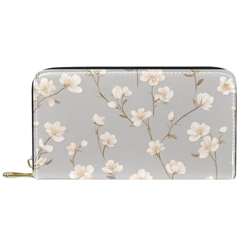 KengjuTesu Damen-Geldbörse mit Reißverschluss und Handy-Clutch, frisches Blumenmuster, Reise-Geldbörse, Leder, Clutch, Kartenhalter, Organizer, Handgelenke, Mehrfarbig 3, Einheitsgröße von KengjuTesu
