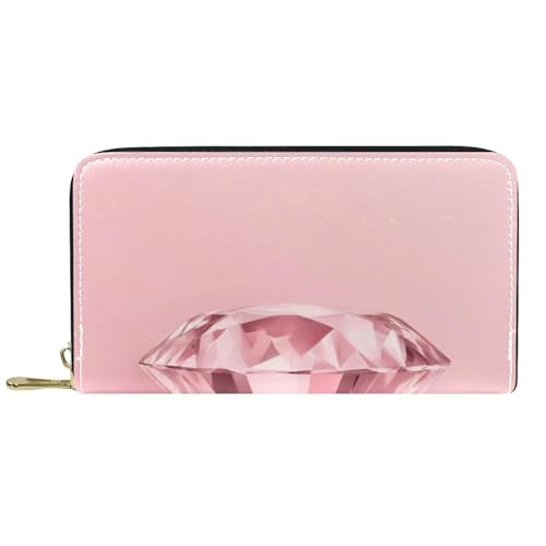 KengjuTesu Damen-Geldbörse mit Reißverschluss und Handy-Clutch, grüne Diamantstruktur, Reise-Geldbörse, Leder, Clutch, Kartenhalter, Organizer, Handgelenke, Mehrfarbig 3, Einheitsgröße von KengjuTesu