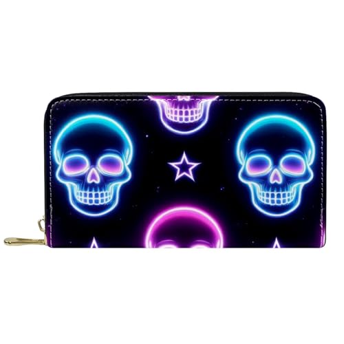 KengjuTesu Damen-Geldbörse mit Reißverschluss und Handy-Clutch, magische Bücher, Sternenmotiv, Reise-Geldbörse, Leder, Clutch, Kartenhalter, Organizer, Handgelenke, Mehrfarbig 7, Einheitsgröße von KengjuTesu